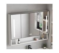 GHHDPDMJ Botiquín de baño con Espejo, Armario de Almacenamiento de una Puerta, Color Gris Claro, montado en la Pared