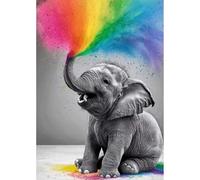 GHHKUD Diamond Painting Adultos,DIY Elefante Pintura de Diamante Set, Paisaje Diamond Art Kit Completo, 5D Dibujo de Diamantes para Principiantes Hogar Decoración 30x40cm