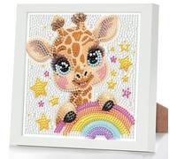 GHHKUD Diamond Painting con Marco, Kit Diamond Painting Adultos y Niños, Infantiles DIY Pintura de Diamante Set, Diamond Art Kit Completo, Decoración de Pared para el Hogar, Regalo Mosaico 18x18cm