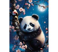 GHHKUD Pintura Diamante Panda, 5D Diamond Painting Kit Adultos, Diamond Painting Kits Completo, Manualidades Adultos DIY Cristal Pintura De Diamante Para, Painting Para Decoración 30x40cm