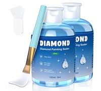 GHHKUD Sellador Transparente para Pintura de Diamante con Cepillo, Diamond Painting Kit Completo, Diamond Painting Accesorios, Protección para Fijar y Sellar Diamantes, para 5D Diamond Painting-300 ml