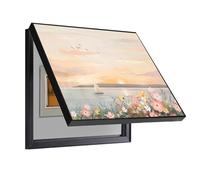 GHHQQZ Caja Contadores Pintura Decorativa No Requiere Taladrar Cubre Cuadro Electrico Circuit Breaker Panel Covers Sofá Salón Pared(A,45x55cm)