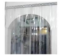 GHHQQZ Cortina para Puerta PVC Strip Curtains Despejado Cortinas Exterior Terraza Balcón, Trastero(63.0" W x 90.6" L/160x230cm)