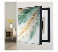 GHHQQZ Decorativa Panel Eléctrico Marco Negro Caja Medidor Pintura Decorativa Cubre Contadores Luz Centro Comercial(D,50x60cm)