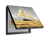 GHHQQZ Tapa Cuadro Electrico Decorativo Cubre Contadores Luz Levantar hacia Arriba Caja Cubierta Decoración Pinturas Sala Actividades(C,50x60cm)