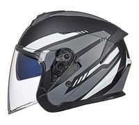 GHHTHEN Casco de Moto con Bluetooth Jet Half Casco con certificación Dot/ECE con Visera Casco de Moto Mofa Crash Moped Scooter Chopper Cruiser Pilot Racing Casco Unisex G, L