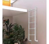 GHHVFEC Escalera de Emergencia de 1,2 m, 1,5 m, 1,8 m, 2,4 m y 2,7 m para Pozo de Ventana, Escalera de Escape de Incendios de Hierro Forjado montada en la Pared, Escalera de Seguridad para