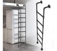 GHHVFEC Escalera de Emergencia metálica de Pared Ajustable de 100 a 300 cm para casa, Loft, Dormitorio, Biblioteca, litera, Caravana. Escalera de Escape de Incendios (Personalizable hasta