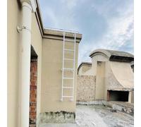 GHHVFEC Escalera de Escape Resistente de 6.6 pies para sótano, Pozo, Ventana, Pared Exterior, Montaje en 2 Pisos, escaleras de Escalada para Interiores y Exteriores para Loft, RV, litera,