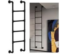 GHHVFEC Escalera de Metal para Entrada, Salida de Loft y sótano, Escalera de Escape de Incendios, Capacidad de 330 Libras, Ideal para dormitorios, Casas de Campo, bibliotecas, Camas, Terra
