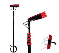 GHHVFEC Kit de Cepillo para Limpieza de Paneles solares con Mango telescópico Cuidado de Paneles fotovoltaicos y techos de invernaderos. Herramienta eficiente para el Man