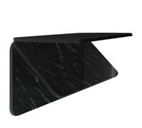 GHHVFEC Mesa Plegable compacta de Madera para Montar en la Pared con Soporte de Hierro, Ideal para Cocina, comedores pequeños y lavanderías (Negro, 70 x 50 cm/28 x 20 Pulgadas)