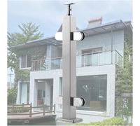 GHHVFEC Poste de barandilla de Vidrio de Acero Inoxidable 304 con Conector Il, Montaje en Suelo, balaustre de Escalera, balaustrada para Interior, Exterior, terraza, balcón, Sistema de Soporte de va