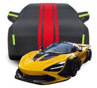 GHHVM Funda Coche Exterior para McLaren 720S Galaxy by ZACOE Performance McLaren, Protección para Todo Clima Funda, Impermeable Protección Solar Resistente al Viento y al Polvo,A-Black-Red