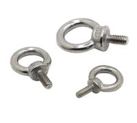 GHHZML Cancamos Metalicos Perno de ojo de acero inoxidable 304 DIN580 M4 M5 M6 M8 M10 M12, con orificio for anillo de tornillo de ojo de elevación marino(M6 1pc)