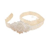 GHHZML Cinturón De Novia Cinturón de joyería for decoración boda for mujer, longitud ajustable, diseño flores cortadas, cadena cintura corporal adornada con diamantes imitación Para Vestidos(Silver)