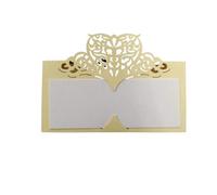 GHHZML Invitaciones Boda 10/50/100 Uds Tarjeta De Mesa Boda Papel Cortado Con Láser Forma Corazón Nombre La Lugar Decoración For Fiesta Favor Asiento para Bricolaje(Yellow,10pcs)