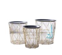 GHHZML Mesa Auxiliar Mesita de Noche Arte del Hierro Unidad pequeña, Mesa Esquina for sofá Sala Estar, Centro, mesas auxiliares(E)