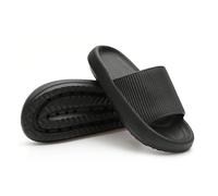 GHHZML Nube Zapatillas Pantuflas con cojín de nube for mujer, suaves, verano, plataforma gruesa, for baño, hogar, for hombre, antideslizantes, for interiores, for(Black,44-45(foot 270mm))