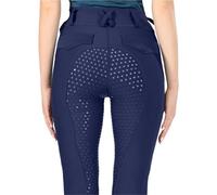 GHHZML Pantalones De Montar para Mujer Pantalones de equitación for Mujer, calzas ecuestres con Asiento Completo Silicona, Mallas Deportivas competición para Entrenamiento(Blue,XS)