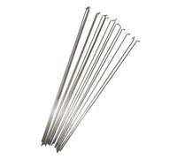 GHHZML Radio De Bicicleta Radios de Acero Inoxidable for Bicicleta, Plateados, 14G, 304, 36 Uds., Curva en J for Carreras montaña con pezones 12mm, 82mm-298mm(240mm)