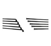 GHHZML Radio De Bicicleta Radios Ligeros de Triple Espesor 14G 2,0 mm Bicicleta Inoxidable J Curva o tracción Recta Carreras Carretera Rayos Negro(J-Bend 48PCS)