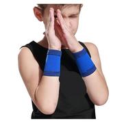 GHHZML Rodillera Deportiva 1 par de Rodilleras Deportivas, Coderas, muñequeras, Tobillera, for niños y niñas for Deportes Baloncesto Voleibol(1Pair-Blue-Wrist,S (10-25KG))