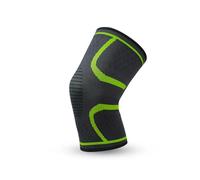 GHHZML Rodillera Deportiva 2 Pares de Rodilleras Deportivas Tejidas Silicona for Baloncesto al Aire Libre Cubierta Protectora for piernas Correr Fitness Sentadillas Equipo Protector Rodilla(Green,L)