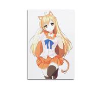 GHIBYN Póster de manga de anime Fox Girl con lienzo decorativo para pared e impresión artística moderna para decoración de dormitorio familiar, 12 x 18 pulgadas (30 x 45 cm)