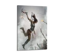 GHIBYN Póster decorativo de Lara Croft con diseño de juego, lienzo para pared e impresión artística moderna, decoración de dormitorio familiar, 50 x 75 cm