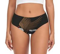 ghiopl USA Patriotic Eagle - Calzoncillos para mujer, suaves, transpirables, sin costuras, no se suben, cómodos, Negro, XL