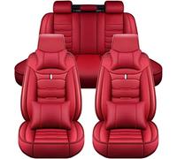 GHIOSA Fundas de Asiento de Coche para Audi A4 B6 Avant Wagon 8E5 2001-2006,Delanteros Y Traseros Funda De Asiento Impermeable Cuero Fundas Protección cojín Interior Accesorios,E-Red
