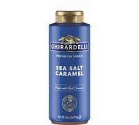 Ghirardelli Chocolate Company Botella exprimible de salsa de caramelo de sal marina, 16 onzas