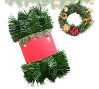 Ghirlanda verde, /6,56 piedi Ghirlanda di Natale, 'albero di Natale, di orpelli verdi artificiali, decorazione natalizia per scale del mantello del
