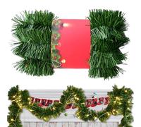 Ghirlanda verde, /6,56 piedi Ghirlanda di Natale, 'albero di Natale, di orpelli verdi artificiali, decorazione natalizia per scale del mantello del