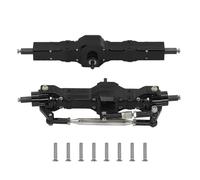 GHJ567RE Conjunto de Eje Trasero Delantero Mejorado de Metal For WPL 1/10 C74 1/16 C14 C24 C34 C54 B14 B24 for feiyu for jjrc RC Car Repuestos Accesorios(Black)