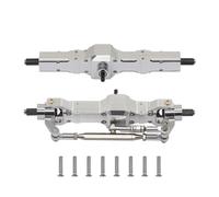 GHJ567RE Conjunto de Eje Trasero Delantero Mejorado de Metal For WPL 1/10 C74 1/16 C14 C24 C34 C54 B14 B24 for feiyu for jjrc RC Car Repuestos Accesorios(Silver)