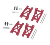 GHJ567RE Juego de 4 Brazos de suspensión Delanteros y Traseros de Metal for traxxas for latrax for Teton 1/18, Piezas de actualización for Coche RC(Red)