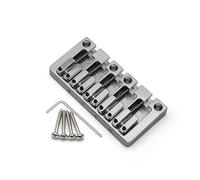 GHJ567RE Puente for Bajos de 5 Cuerdas con Montura giratoria, 95,5 x 46 mm, Cuerpo/Fondo, espaciado Entre Cuerdas, 16,5 mm, Puente Fijo for Bajos, Negro, Dorado y Cromado(Silver)