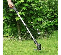 GHJA Desbrozadora Electrica Automática Segadora De Hierba Portátil Cortabordes a Bateria, 76-105cm Mango Telescopico, USB Cargador, para Césped Jardín Campo