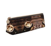 Ghjkfbf Delicious Heart Coffee Print - Estuche de piel con cremallera para suministros de papelería, pequeña bolsa de cosméticos