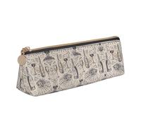 Ghjkfbf Estuche de piel con estampado de campo de uva y vino y bodega, bolsa con cremallera para suministros de papelería, pequeña bolsa de cosméticos