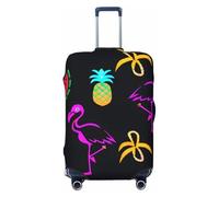 Ghjkfbf Funda protectora lavable con estampado de piña, plátano y flamenco, con cremallera oculta, Negro -, XL