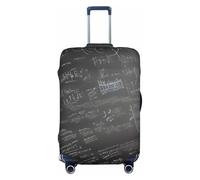 Ghjkfbf Funda protectora para maleta, diseño de símbolos matemáticos, lavable, con cremallera oculta, Negro -, M