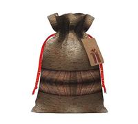 Ghjkfbf Lights Hit The Brick Wall Print - Bolsas de regalo de Navidad con cordón, bolsas de regalo de Navidad con etiquetas, bolsas reutilizables para envolver regalos