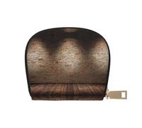 Ghjkfbf Lights Hit The Brick Wall Print - Cartera de cuero casual para hombres y mujeres, bolsillo clásico con cremallera, monedero para tarjetas de crédito