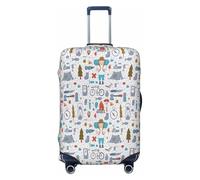 Ghjkfbf The Nature Wildlands - Funda protectora para maleta, lavable, con cremallera oculta, Negro -, S