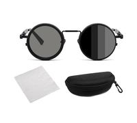 Ghjkldha Adjustable Tint Sunglasses, Sport Gear Eyewear, Uv Protection Lenses, 5.63x2.01 Inches 9clevel Light Control, Round Frame Design, Unisex Style, for Driving, Beach, Hiking, Travel Use