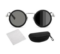 Ghjkldha Adjustable Tint Sunglasses, Sport Gear Eyewear, Uv Protection Lenses, 5.63x2.01 Inches 9clevel Light Control, Round Frame Design, Unisex Style, for Driving, Beach, Hiking, Travel Use