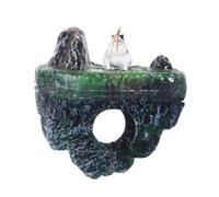 Ghjkldha Aquarium Landscape Decor, Betta Fish Tank Accessories Set, Fish Tank Island Decoration Piece, for Indoor Home Office Dorm Living Room Study Room Styling Men Women Family Friends Use